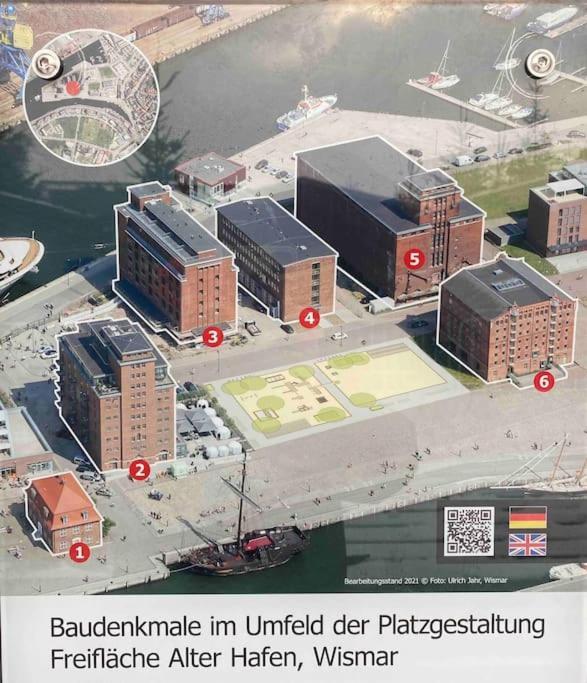 Meerblick, Balkon Und Private Sauna Im Historischen Getreidespeicher Wismar Exterior photo
